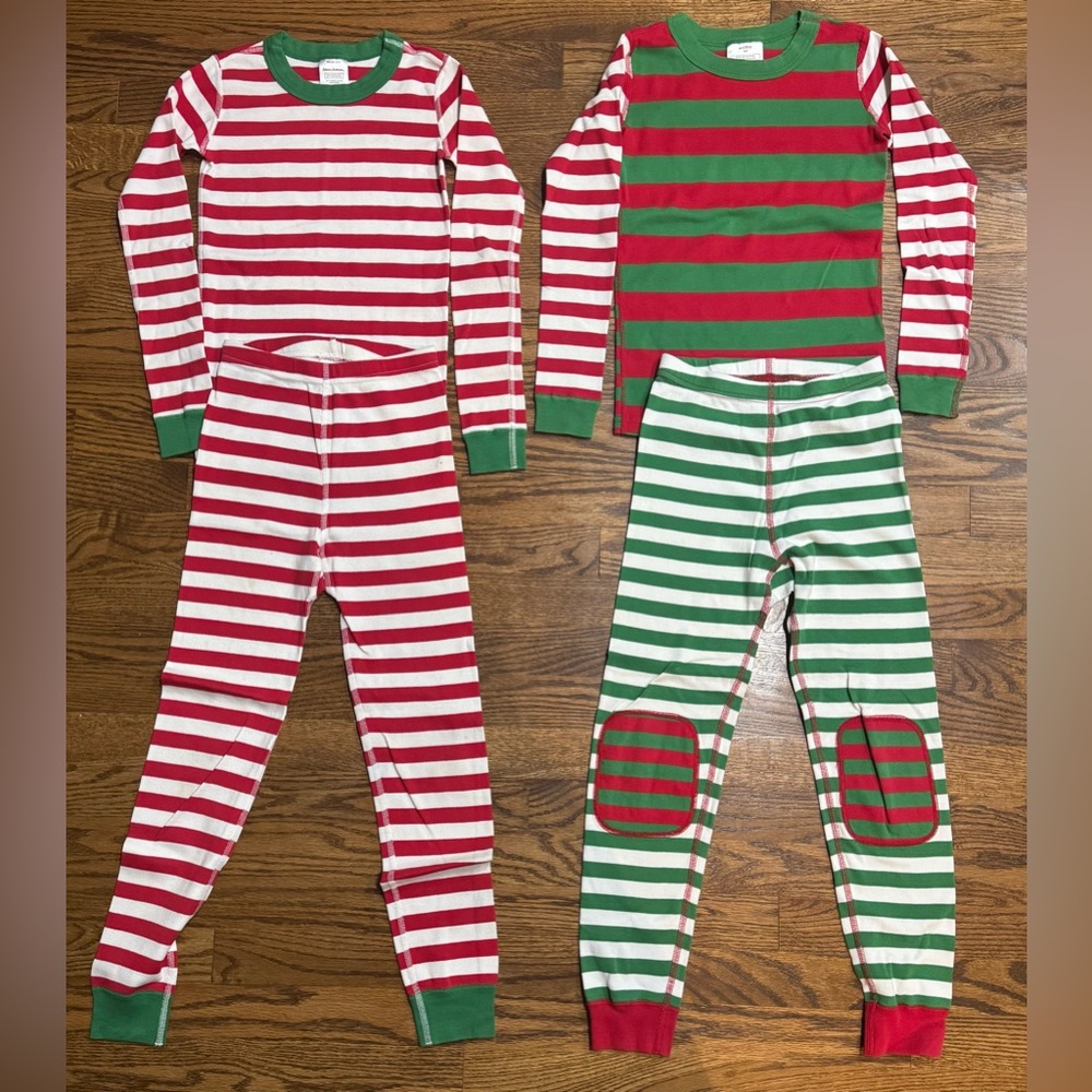 (2) sets of Hanna Andersson 130 cm/US size 8 long John pajamas
